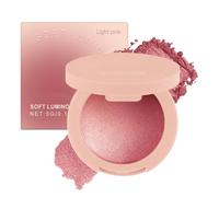 Face Blush Powder, Pink Shimmer Blush for Cheeks, Highly Pigmented Long-Lasting Buildable Face Makeup, Cosmetic Beauty Product for Women * Girls, Perfect for Travel, Weddings, Parties, Everyday