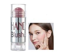Face Blusher Stick, Natural Soft Matte Shimmer Blusher Stick, Moisturizing Long Lasting Highlighter Cream Face Contour Chubby Cheek Blusher Shimmer Lightweight Blush Cheek Tint (Color #04)