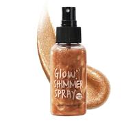 Face & Body Liquid Highlighter Spray for Hydrating Glow Lotion, Waterproof Non-Sticky Lightweight Skin Highlighter, Shine Makeup Glitter (Bronze Spell)