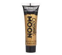 Face & Body Metallic Paint by Cosmic Moon - Water Based Face Paint Makeup for Adults, Kids - 12ml (Gold)