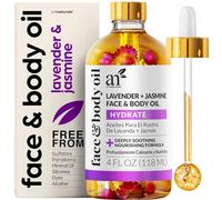 Face & Body Oil, Lavender + Jasmine, 4 fl oz (118 ml), artnaturals