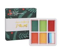 Face Body Paint 8 Colors 6 Grids Water Activated Face Paint Makeup Kit Bright Vibrant Cosmetic Pigment for Christmas Parties Cosplay Art Stage Safe Food Grade Material 1.36oz