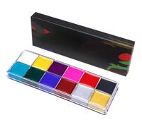 Face Body Paint Oil Palette - Professional Safe Non Toxic Makeup Painting Kit for Kids & Adults, Flash Colors for Halloween Party, Cosplay, SFX, Tattoo, Fancy Dress & Stage Makeup