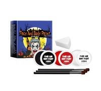 Face Body Paint Set - Face Painting Kit with Brushes, Sponges, Stencils | Water-Based, Professional Body Paint, 12 Colors, Safe Makeup for Halloween, Cosplay, Carnival, Kids and Adults