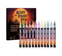 Face Body Paint Sticks 12 Colours Waterproof Markers UV Reactive Makeup Tool