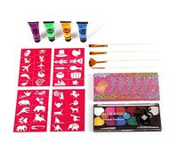 Face Body Painting Halloween Makeup Beauty Face Paint Palette With Brush 15-Colors Water Based Body Paint Makeup