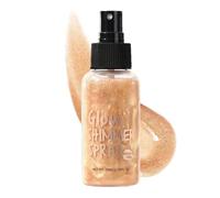 Face & Body Shimmer Oil, Liquid Highlighter Spray for Hydrating Glow Lotion, Waterproof Non-Sticky Lightweight Skin Highlighter, Shine Makeup Glitter (Amber Flame)