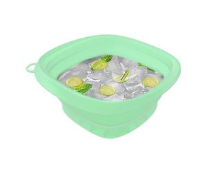 Face Bowl - Camping Sink, Silicone with Building in Cube Trays, Face Roller, Cold Wash Basin, Folding for Skin Care, Spa Home