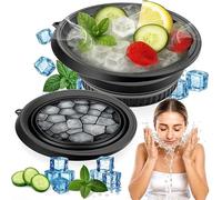 Face Bowl for Ice,Quick Cooling Foldable Face Bowls, Silicone IceBowl with Built-in Ice Tray, Portable Space Saving Facial Baths for Puffiness Relief Soothe Skin, Facial Bath for Home and Travel