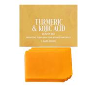 Face Brightening Soap - 3 Pieces Body Cleanser Bar, Standard Size with Lathering Net, Pure, Natural Turmeric Extract, Hyperpigmentation Care for Uneven Skin Tone Underarm