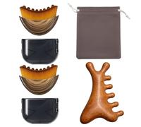 Face Brush, Lymphatic Drainage, Lymphatic Brushes, Face Gua Sha Lymphatic Drainage Brush, Face, Lymphatic Drainage Brush Face for Daily Massage and Travel, 4-Piece Set with Storage Bag