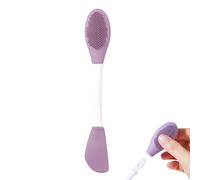Face Brush - Silicone Cleansing Tool for Travel, Spa Use with Ergonomic Handle, Skin Scrubber for Makeup Removal, Shower, Bathroom, Dorm, Gym, Camping, Home, Portable Design