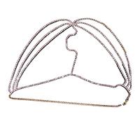 Face Chain Face Chain Tassel Head Chain Rhinestone Head Clip Layered Drop Pendant for Halloween Cosplay Party(Gold)
