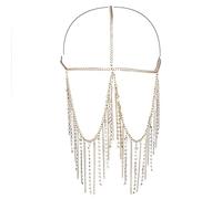 Face Chain Rhinestone Chain Face Masks Dance Party Tassel Veil Masks Women Nightclub Party for Halloween Cosplay Party