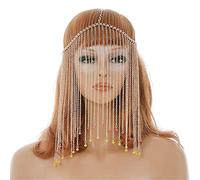 Face Chain Women Face Masquerade Mask Ladies Head Chain Female Ballroom Party for Halloween Cosplay Party
