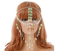 Face Chain Women Masquerade Mask Head Face Chain for Ballroom Party for Halloween Cosplay Party