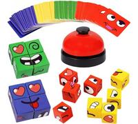 Face Changing Magic Cube Game & 3D Jigsaw Puzzle (with Bell), Durable & Portable Board Game for Kids Adults, Brain Teaser Puzzles for Family Game Night, for Spatial Thinking Skill