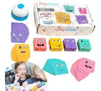 Face Changing Magic Cube Game,Wooden 3D Puzzle Face-Changing Magic Cube,Face Changing Building Blocks Kids Matching Game,3D Face Changing Jigsaw Puzzle For Kids Adults, Christmas & Birthday Gift (A)