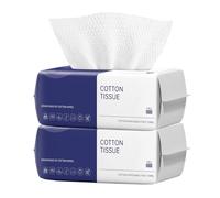 Face Clean Towels, 100 Count Ultra Thick Disposable face towels Facial Wash Cloth for Sensitive Skin, Lint- free Facial Tissue, Skincare and Makeup Remover (2 Pack)