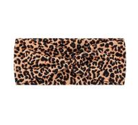 Face Cleaning Headbands Polyester/cotton Soft Front Twisted Elastic Printed Yoga Exercise Headband(Leopard2)