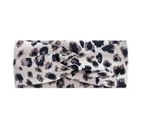 Face Cleaning Headbands Polyester/cotton Soft Front Twisted Elastic Printed Yoga Exercise Headband(Leopard4)