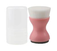 Face Cleansing Brush - Double-Ended 2.8 Inch Silicone Cleansing Brush | Effecient Facial Scrub Brushes Kit for Shower Home Bath Time Travel Vacation Hotel Daily Night Morning Work Hotel