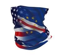 Face Cover American And Cape Verde Flag Multifunctional Neck Warmer Universal Facial Shield For Sports Skiing Workout
