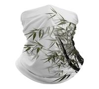 Face Cover Asian Plant Neck Gaiter Mask Protection Magic Scarf Wind Bandana Balaclava Sun Cooling Scarf Cover Head for Men Women Summer Running Fishing, White, One size