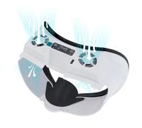 Face Cover Cooling Fan for Oculus Quest 3, Comfortable Foam Pad Fan Cooler with 2 RGB Modes, Active Air Circulation Ventilation to Relieve Lens Fogging - White