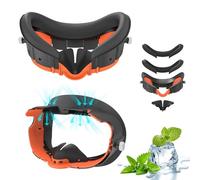 Face Cover Pad and Facial Interface Compatible with Meta Oculus Quest 3 Accessories, Replaceable Upgraded Sweat-Proof PU Leather Pad, Air-Circulation Design Face Cover Accessorie for Quest 3