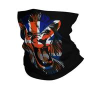 Face Cover Roaring Angry Lion And British Flag Anitdust Sombreros Multifunctional Bufanda Facial For Workout Women Outdoor