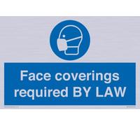 Face coverings required BY LAW Sign - 300x200mm - A4L