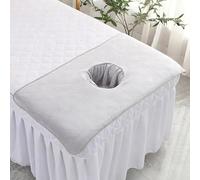 Face Covers for Massage Table, 1/2/3/4pcs 40×80cm/16×32inch Microfiber Bed Cover with Hole, Table Headrest Reusable Beauty Bed for SPA(Color1,4pcs)