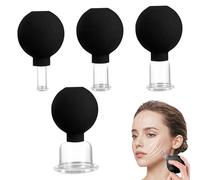 Face Cupping Set, Portable Silicone Massage Cups, 0.93x3.94 4-Piece Reusable Beauty Tools, Vacuum Suction for Facial, Body Relaxation, Legs Arms Back Shoulder Anti-Aging