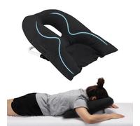 Face Down Pillow for Sleeping, Prone Pillow for Vitrectomy or Retinal Surgery, Adjustable Height Prone Prone Pillow Face Down Sleep, Retina Lying Pillow Eye Surgery Recovery (Square Black)