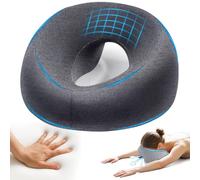 Face Down Pillows for Massage Table, Massage Headrest for Bed, Face Cradle for Spa, BBL Pillow After Surgery Post Eye Surgery Recovery & Vitrectomy Recovery Equipment Removable Cover DarkGrey