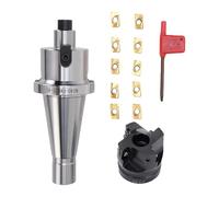 Face End Mill Holder Set High Speed Holder Extension NT40 FMB22 De Indexable and CNC Face End Mill with 10PCS APMT1604 Carbide Blades