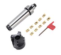 Face End Mill Set MT4-FMB22 Holder 400R-50-22 4 Flutes Face End Mill Cutter with 10 APMT1604 Inserts