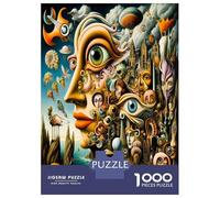 Face Eye Gear 1000 Piece Jigsaw Puzzle Bundle Surreal Steampunk Dream Jigsaw Puzzle Extra-Thick Cardboard Collector Mind Relaxation Travel Office Break Holiday 52x38cm/1000pcs