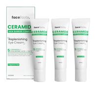 Face Facts Ceramide Eye Cream - Replenishing Under Eye Cream for Dark Circles and Puffiness - Anti-Aging Eye Care Products - Eye Bag Remover for Men and Women - 3 Pack + Cheeroo Magnet