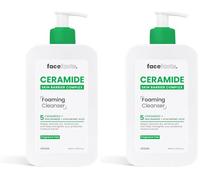 Face Facts Ceramide Foaming Cleanser; Deep cleanses, strengthens, 5 Ceramides plus Niacinamide, moisture locking Hyaluronic Acid; Helps strengthen protective skin barrier; Fragrance free; 400ml