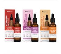 Face Facts Facial Serum 3 x 30ml (Collagen Q10 + Niacinamide + Caffeine) | Firm + Glow + Revive - 3 Complementary Face Serums for Smoother, Brighter & Refreshed-Looking Skin