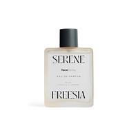Face Facts Fragrance - Serene Freesia, bright and invigorating top notes of pear, lemon, rose and jasmine. 100ml