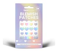 Face Facts Holographic Heart Blemish Patches, 24 Applications, Vegan, with Hyaluronic Acid