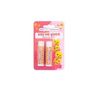 Face Facts Joy Pixels Strawberry Scented Lip Balms | Kiss Me Quick | 2 x 4.25g Lip Balms | Vegan