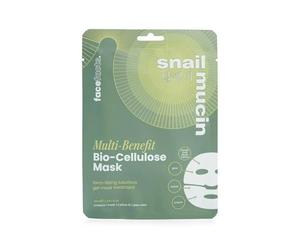 Face Facts Snail Mucin Bio-Cellulose Sheet Mask | Korean-Inspired Face Mask with Snail Secretion Filtrate | Hydrating & Soothing Sheet Mask for All Skin Types | Plumps & Revitalises
