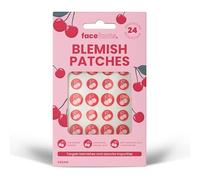 Face Facts Vegan Blemish Patches, 24 Applications, with Hyaluronic Acid and Salicylic Acid, Cherry Design
