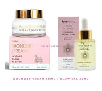 Face Facts WONDER CREAM 50ml + FACIAL GLOW OIL 30ml Bundle for Smoother skin