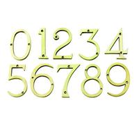 Face Fix Polished Brass Door Number (Numeral 4) - 3 Inches