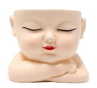 Face Flower Pot - Head Planter - - Indoor/Outdoor - 12 * 10 * 9cm/4.72 * 3.93 * 3.54in - Flowerpot Color